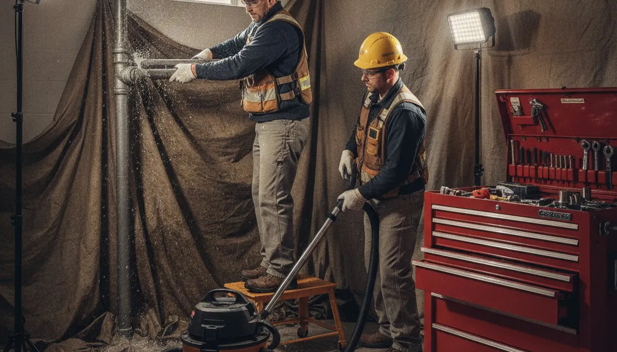 Emergency plumber repairing a residential leak in Omaha, NE