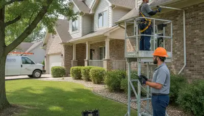 Omaha, NE plumbing repair technician servicing residential pipes and fixtures