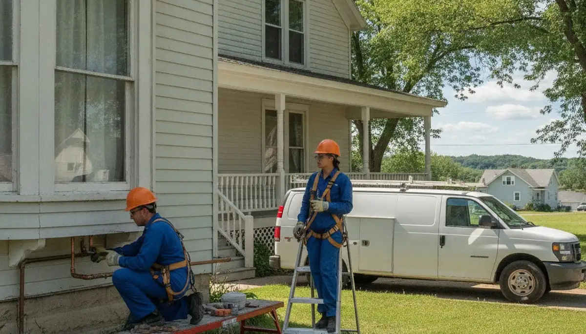 Omaha, NE residential plumber repairing a sink leak for local home plumbing service