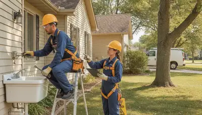 Omaha, NE plumbing repair technician servicing residential pipes and fixtures
