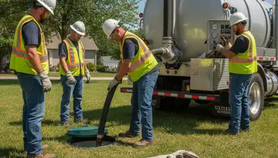 Omaha, NE plumber providing septic pumping service for residential homes