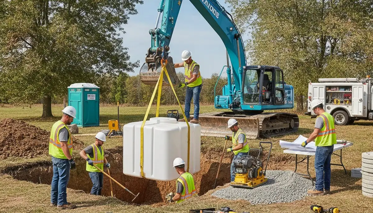 Septic tank installation service for Omaha, NE homes by On Call Plumbers