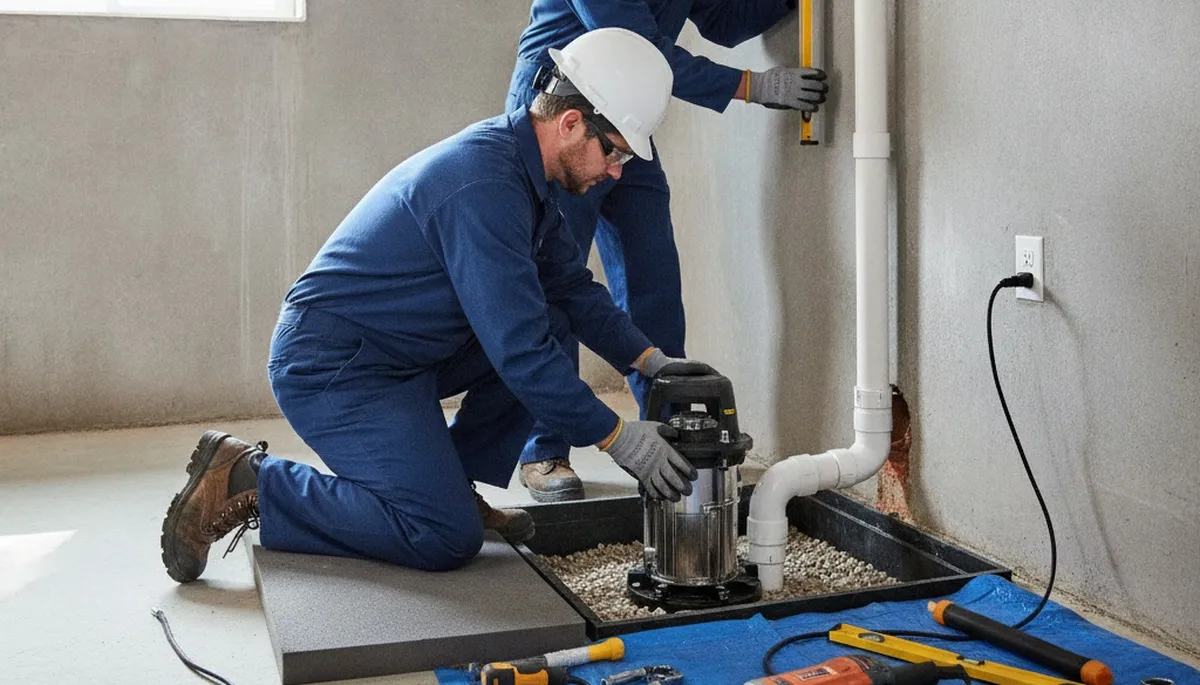 Sump pump installation service for Omaha, NE homes to prevent basement flooding