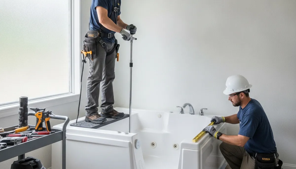 Walk-in tub installation for Omaha, NE homes by local plumbing repair specialists